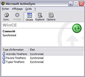 Synchronisation des heures de travail avec ActiveSync