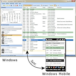 Gestion des temps sous Windows et Pocket PC
