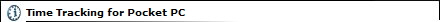 Time Tracking for Pocket PC